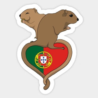 Gerbil Portugal (light) Sticker